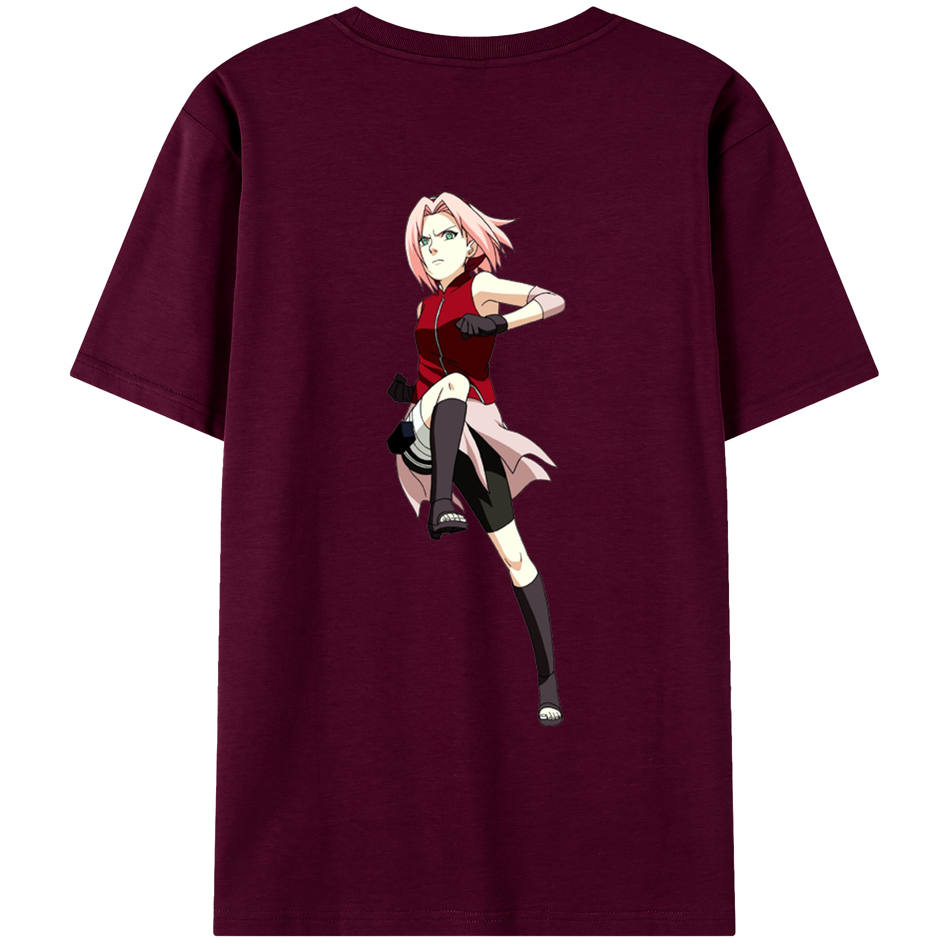 （画像用） NARUTO -ナルト- 春野サクラ Haruno Sakura レディース半袖Tシャツ(バックプリント)